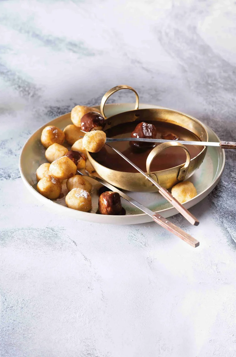 Tvarohové knedlíčky à la fondue