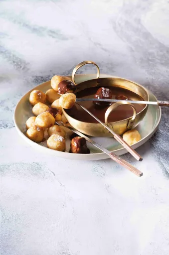 Tvarohové knedlíčky à la fondue