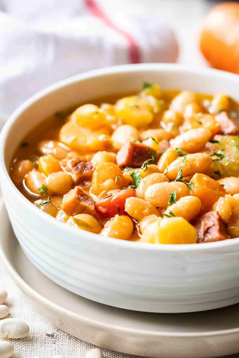 Crock Pot Ham and Bean Soup