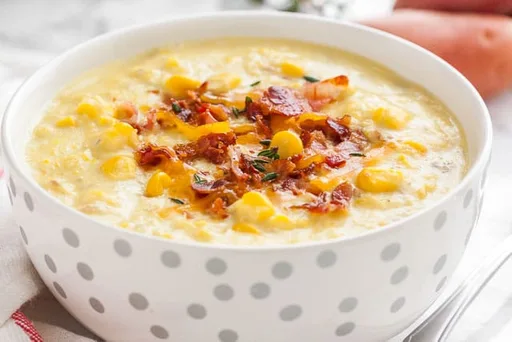 Slow Cooker Corn Chowder with Bacon