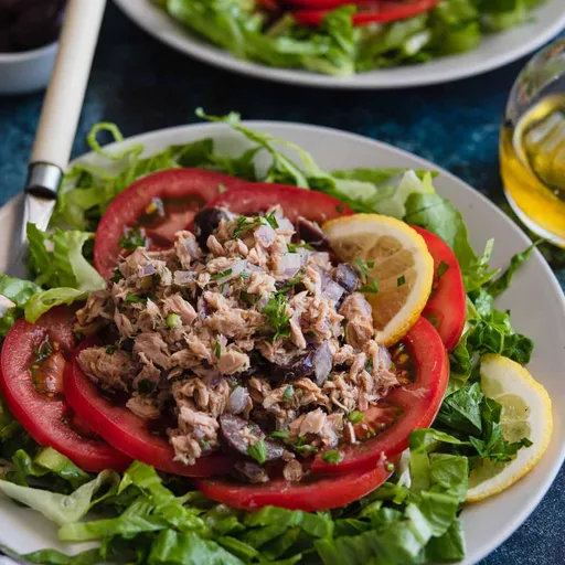Ensalada de Atún Mediterránea Saludable, Sin Mayonesa