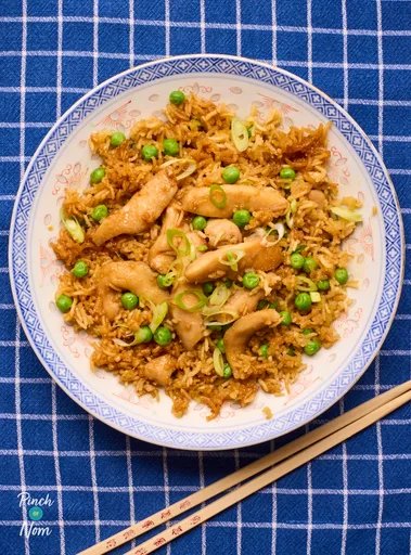 Arroz con pollo a la miel y jengibre