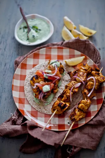 Taco de pollo Malai Tikka