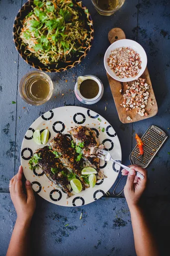 Spicy Mackerel With Papaya Salad