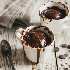 Bizcocho de taza de chocolate