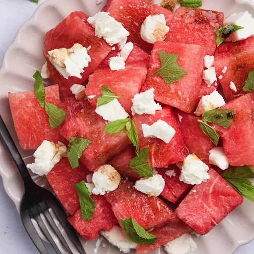 Ensalada de sandía y queso feta