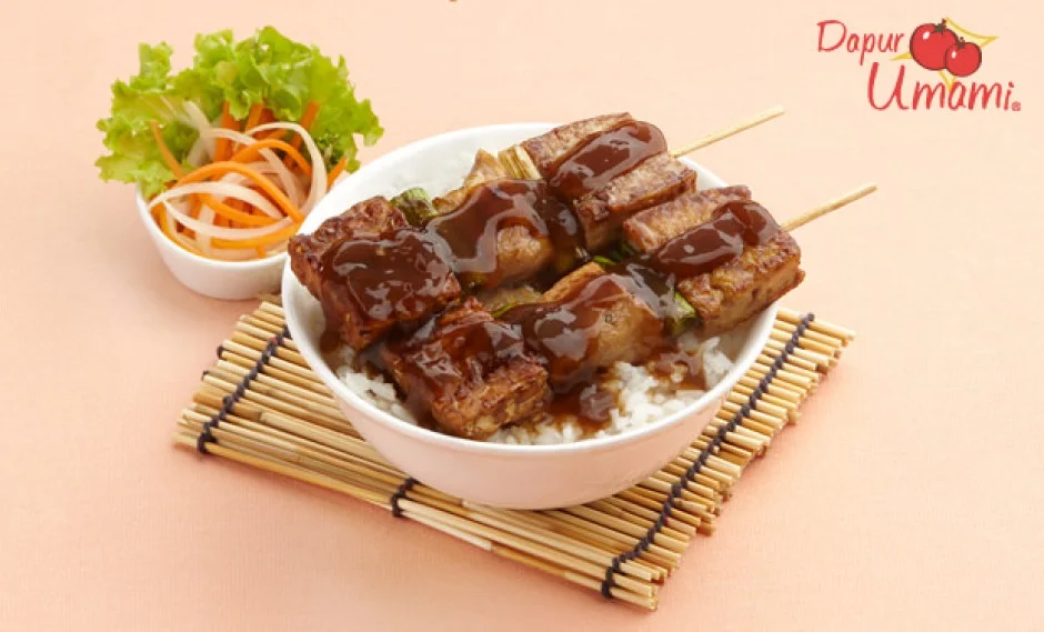 Yakitori with SAORI® teriyaki sauce