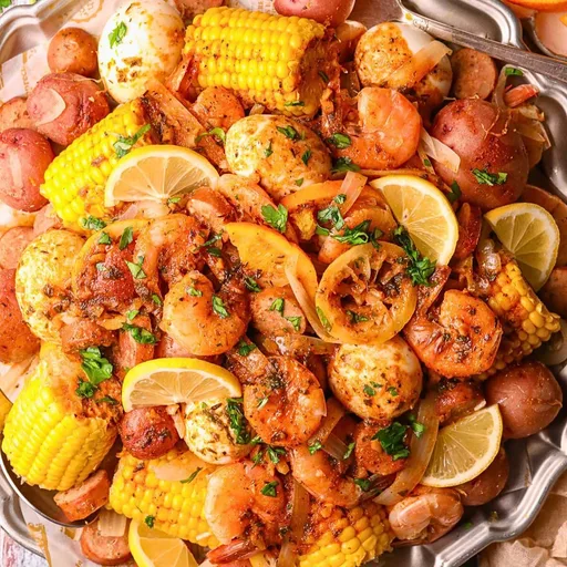 Hervido de camarones al estilo cajún