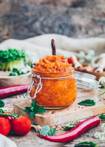 Homemade Ajvar Sauce - Original Roasted Red Pepper Dip Recipe