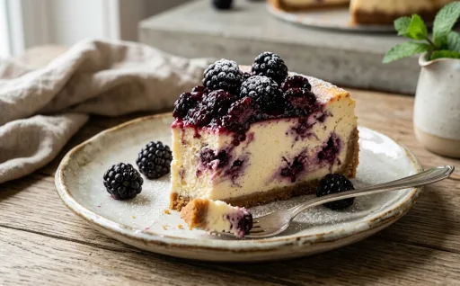 Receta de cheesecake de moras