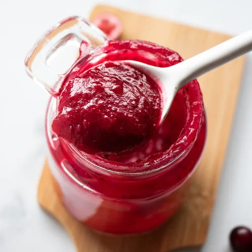 Salsa de manzana y arándanos aterciopelada