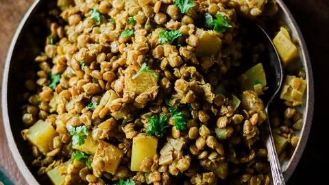 Warm Lentil & Potato Salad