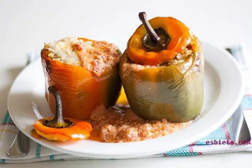 Pimientos asados rellenos
