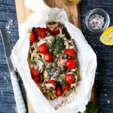 Salmón en papillote