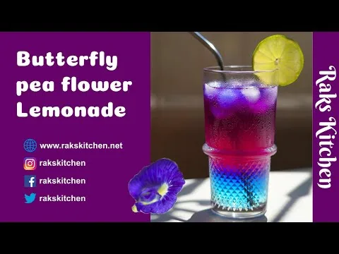Limonada de flor de guisante azul