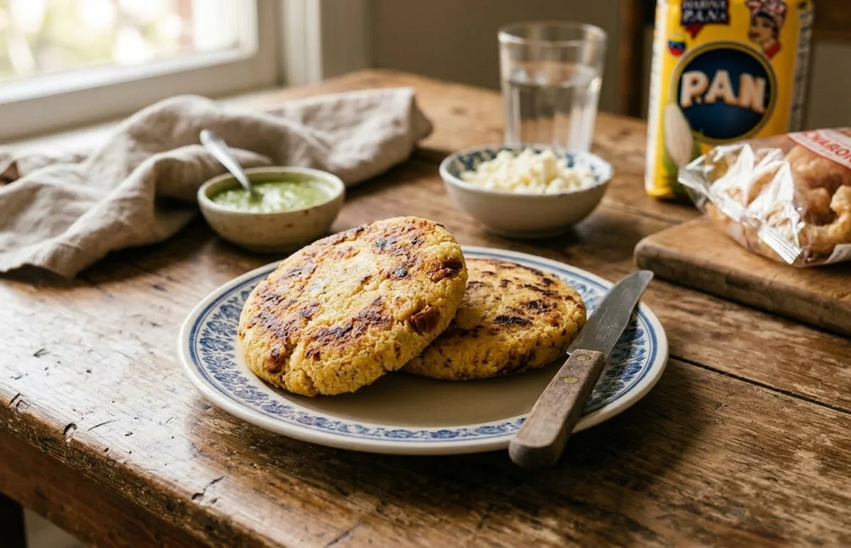 Receta de arepa de chicharrón
