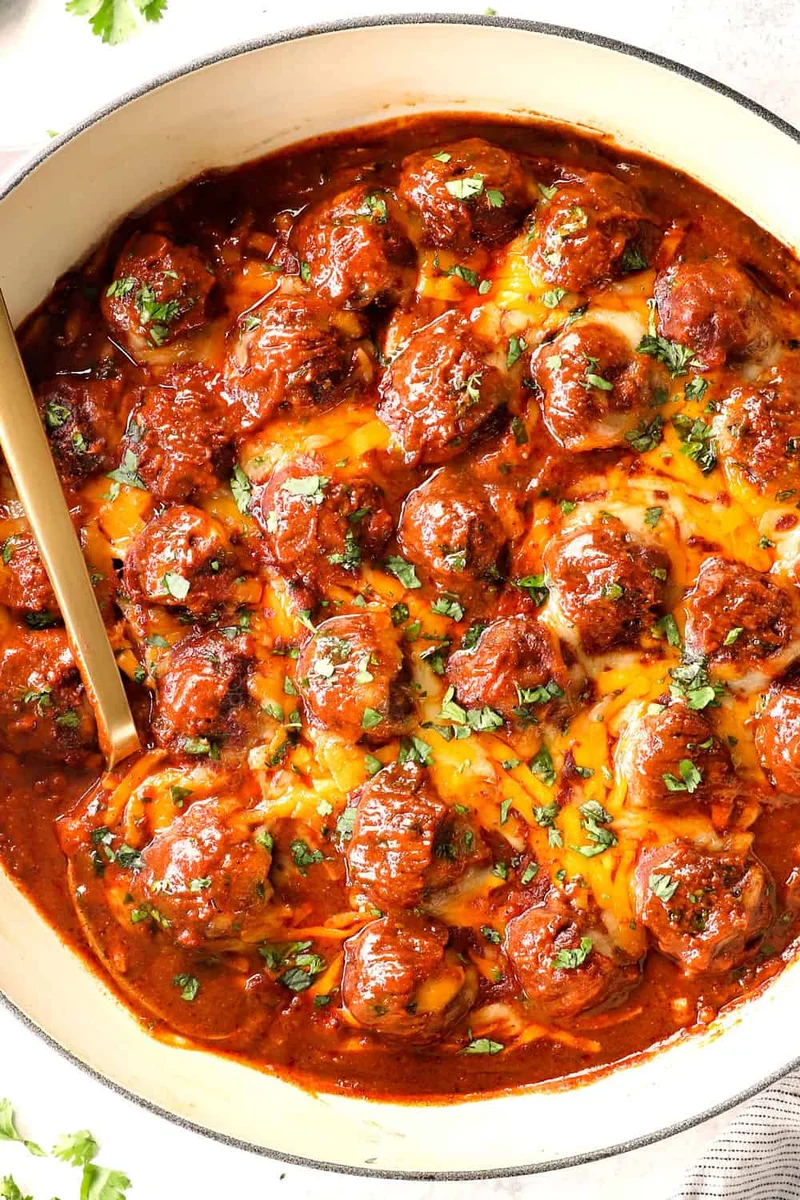 Albóndigas a la Enchilada al Horno