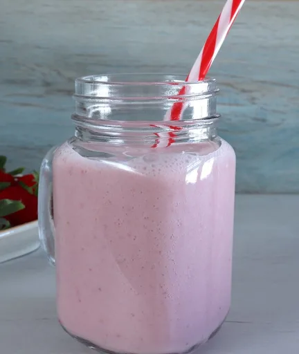 Batido de fresa y plátano