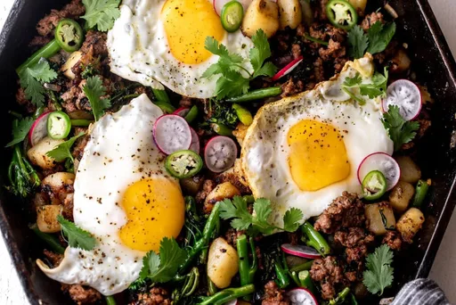 Lamb Merguez Breakfast Hash