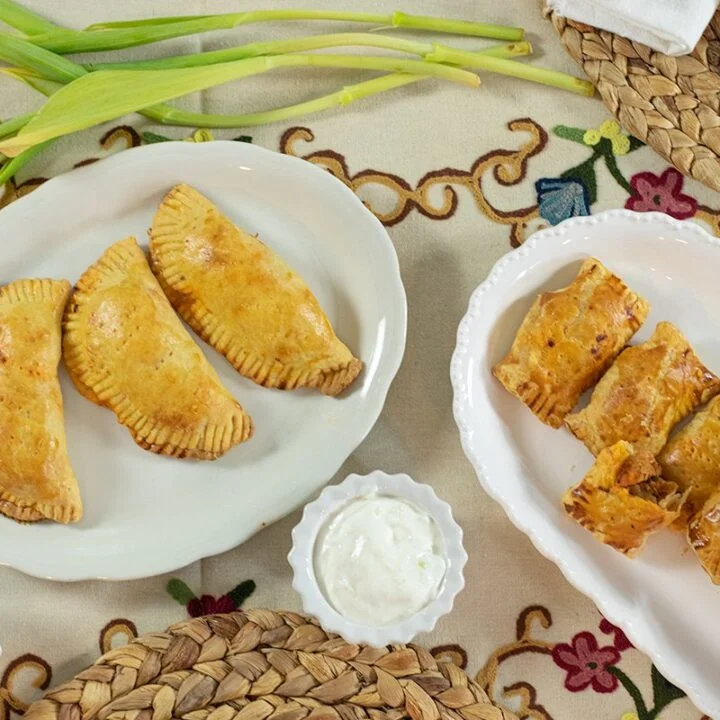 Chicken Turnovers - 2 Delicious Ways (Puff Pastry & Homemade Kourou Dough)