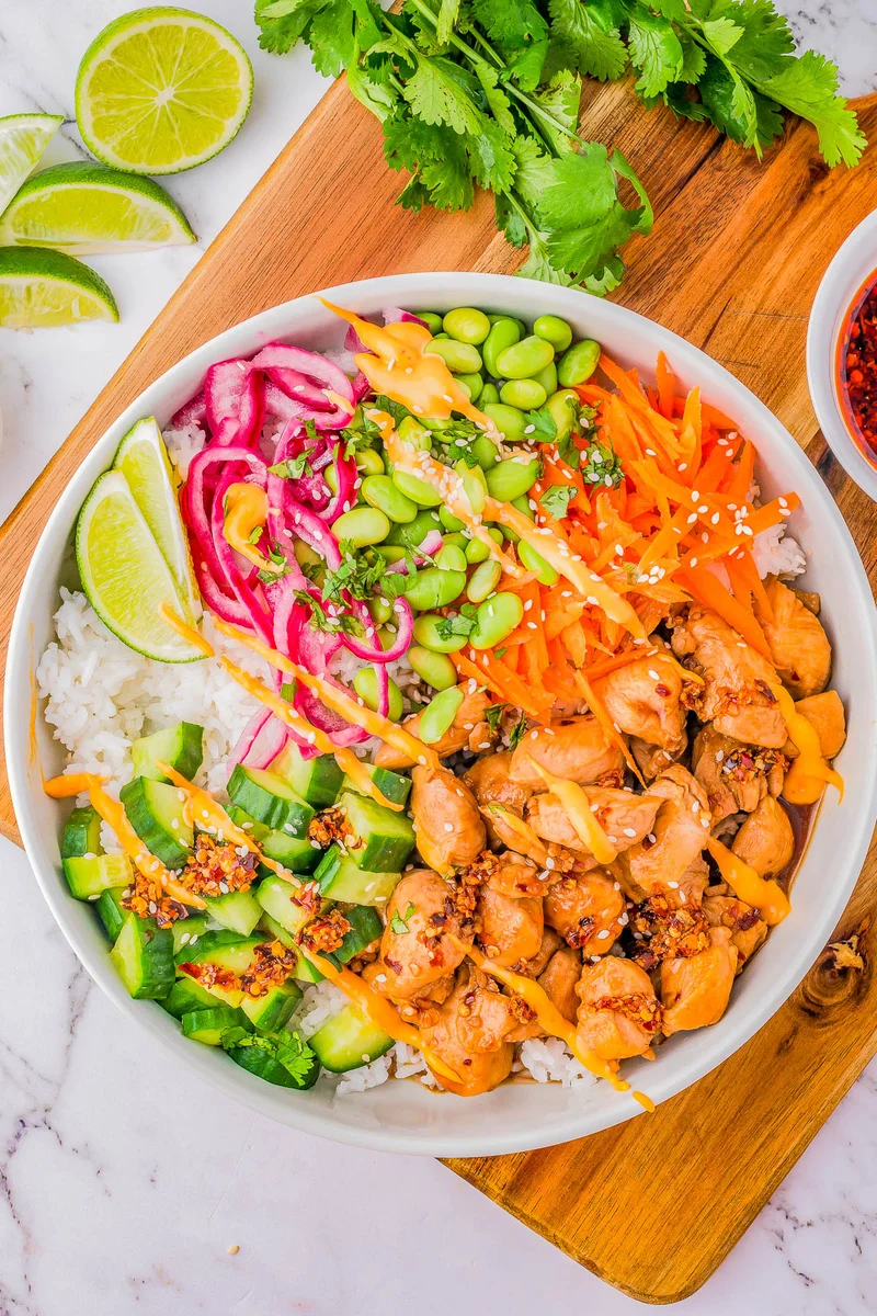 30-Minute Chicken Poke Bowls