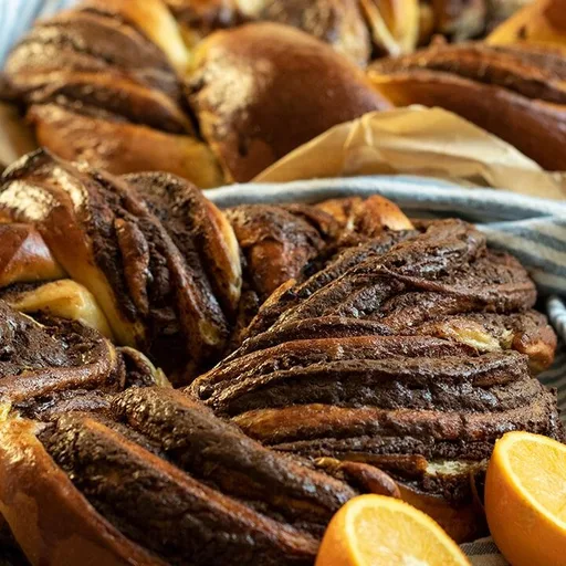 CHOCOLATE SWIRL VASILOPITA BRIOCHE WREATH