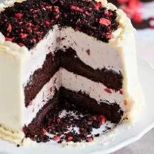 Chocolate Crunch Strawberry Ice Cream Cake