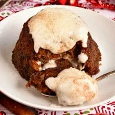 Christmas Pudding with Hard Sauce