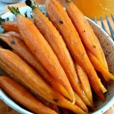 Zanahorias glaseadas a la sidra