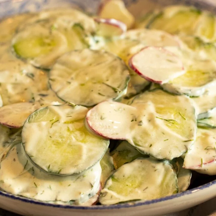 CREAMY GREEK CUCUMBER SALAD