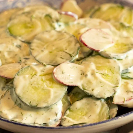 CREAMY GREEK CUCUMBER SALAD