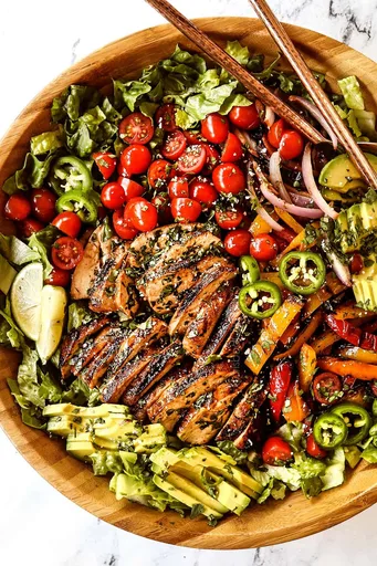 Ensalada de fajita de pollo
