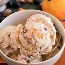 Ginger Peach Blueberry Ice Cream