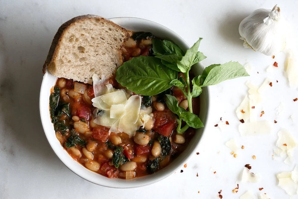 White Bean & Kale Tomato Soup