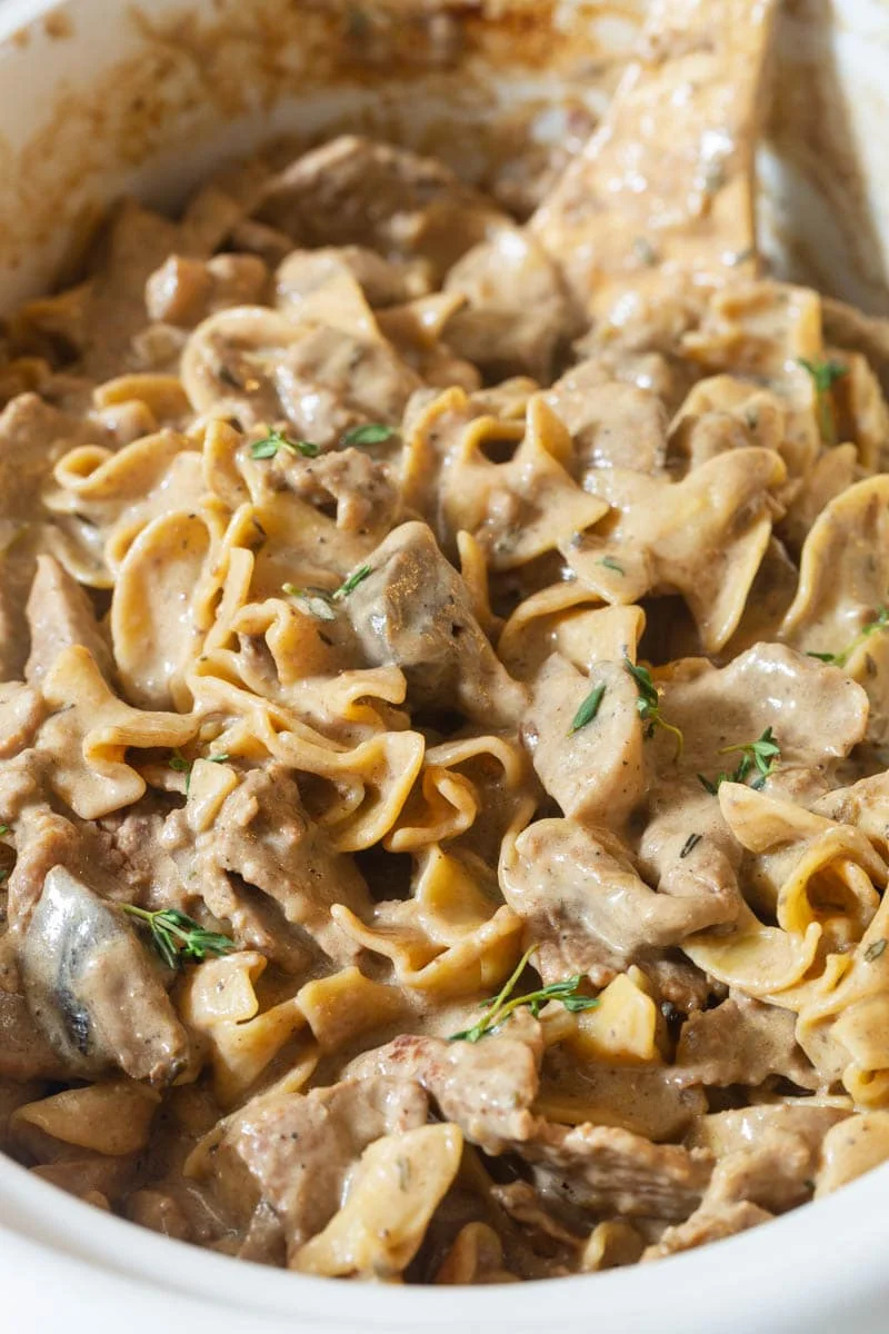 Slow Cooker Beef Stroganoff