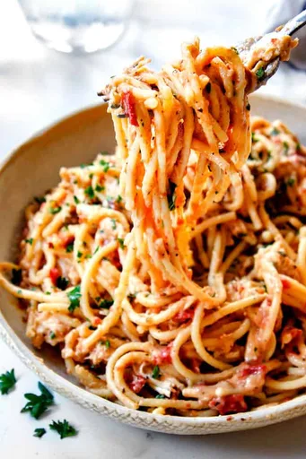 La mejor receta de espaguetis con pollo