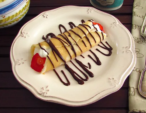 Crepes com morangos