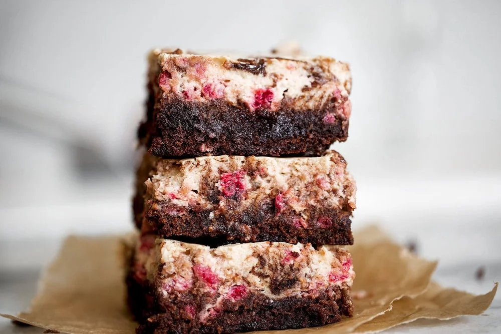 Raspberry Cream Cheese Brownies