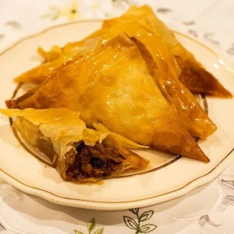 Greek Style Pumpkin Baklava Phyllo Triangles