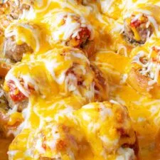 Meatball Stuffed Garlic Bread