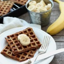 5-Ingredient Banana Flaxseed Waffles
