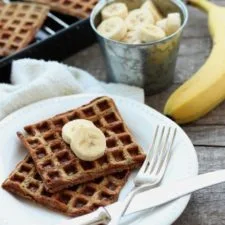 5-Ingredient Banana Flaxseed Waffles