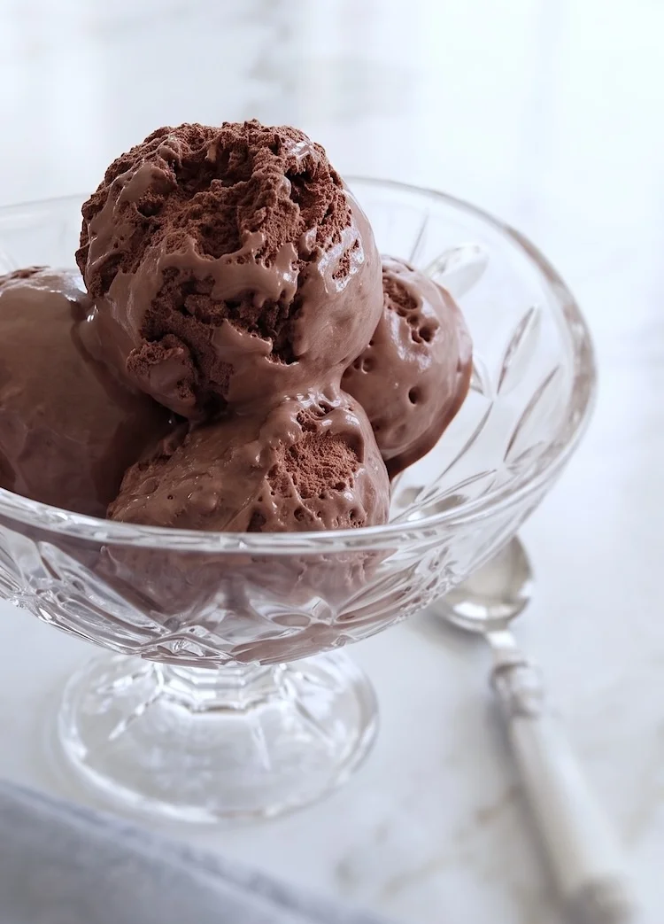 Creamy chocolate ice cream