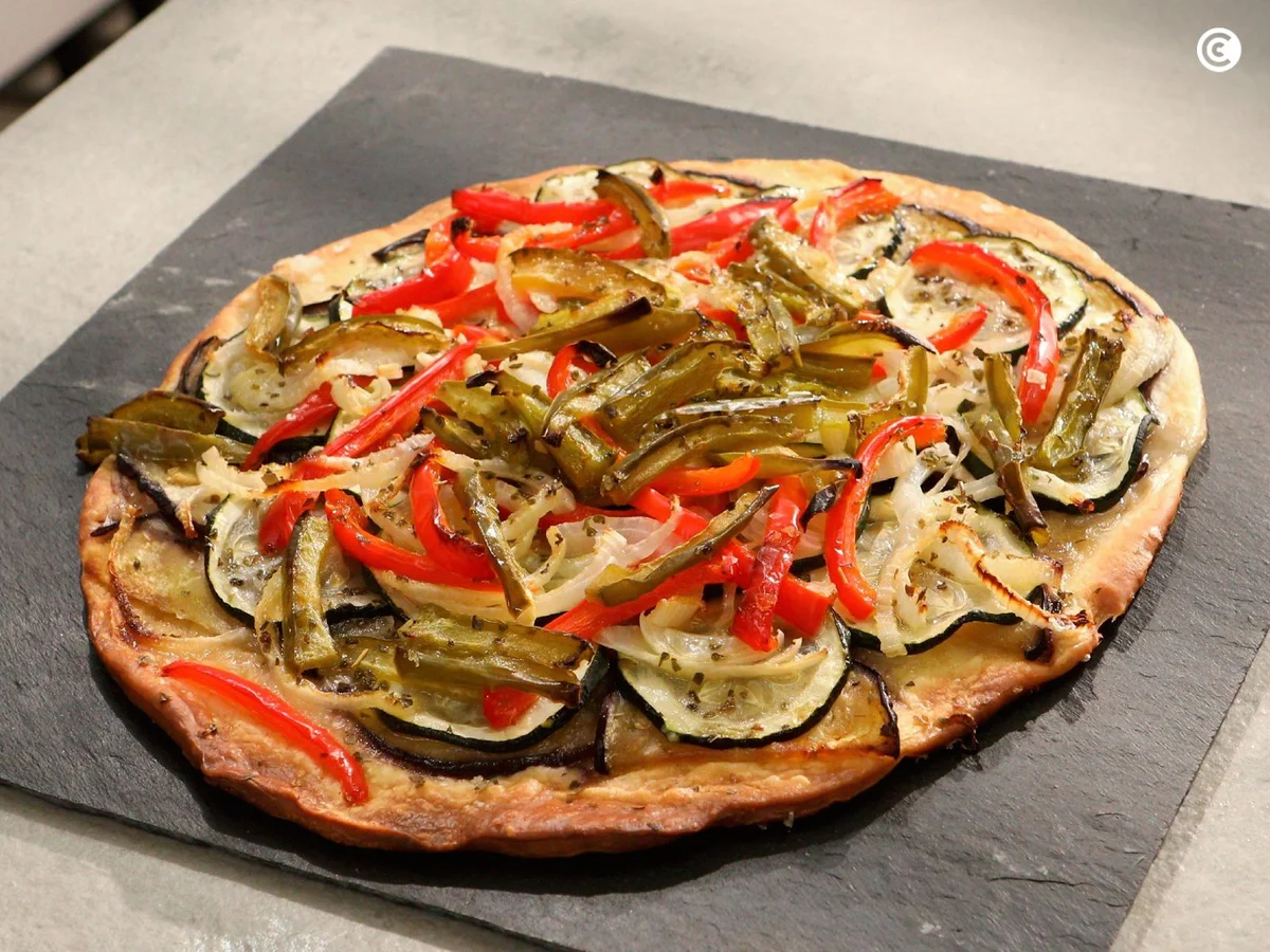 Coca de verduras