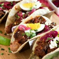 Tacos de lomitos de cerdo