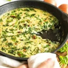Quiche de espinacas sin base (sin gluten, sin lácteos)