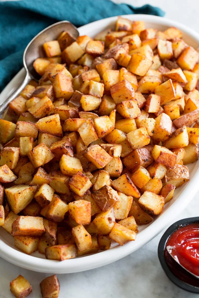 Breakfast Potatoes {Crispy Oven Baked}