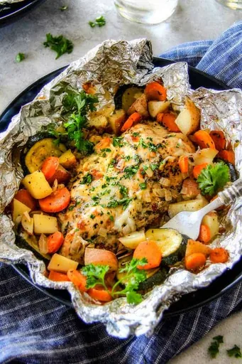Italian Chicken Foil Packets in Oven (or Grilled)