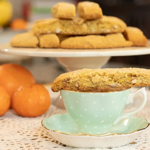Orange & Almond Olive Oil Biscotti: Greek Vegan Paximadia