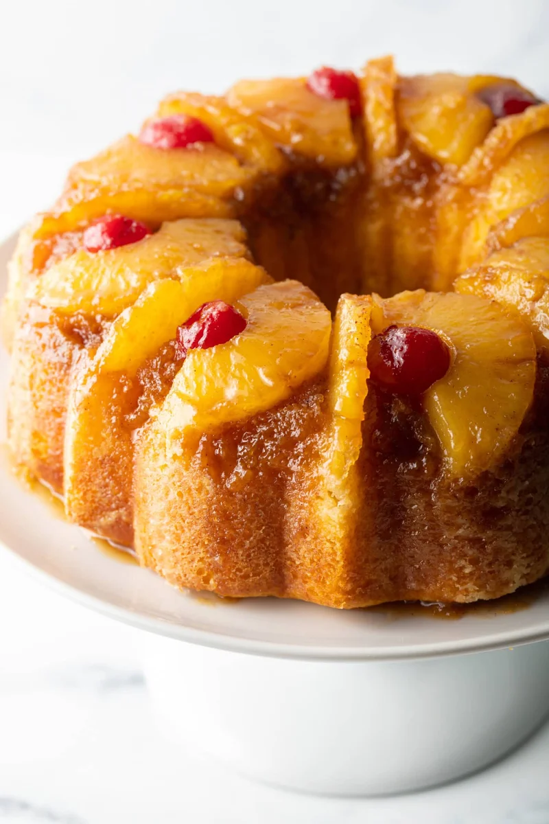 Torta rovesciata all’ananas nello stampo Bundt
